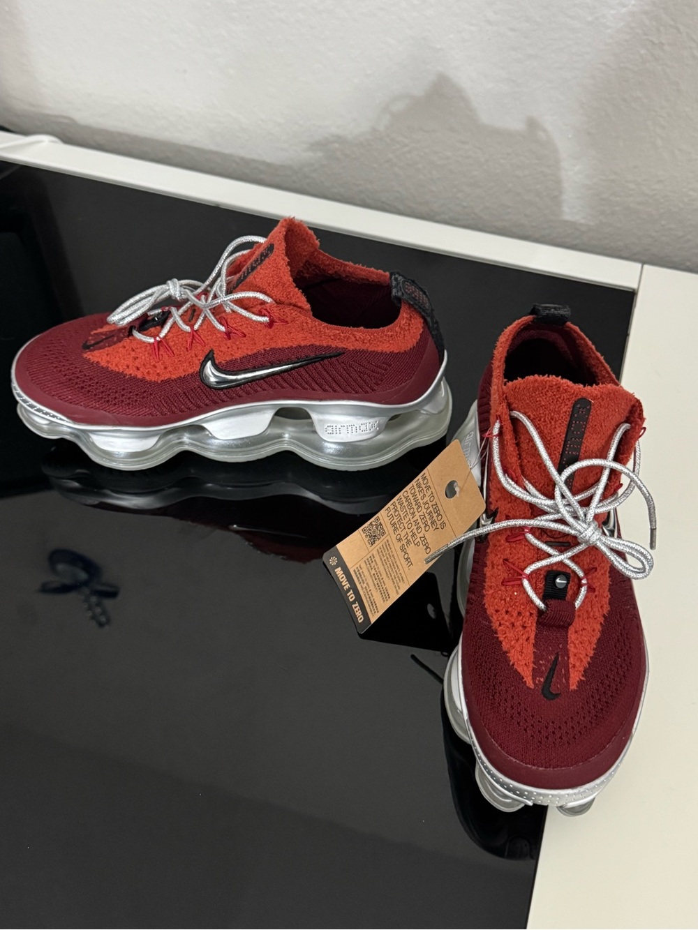 Nike Air Max Scorpion FK DJ4701-700 Fire Red Burgundy Silver Women’s Size 7
